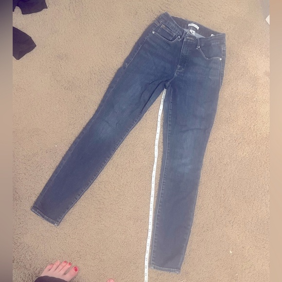 Good american good legs dark blue wash skinny jeans size 8 - Picture 1 of 5